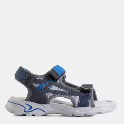 OUTLET Pilkos ir mėlynos spalvos turbo velcro basutės berniukams - Avalynė