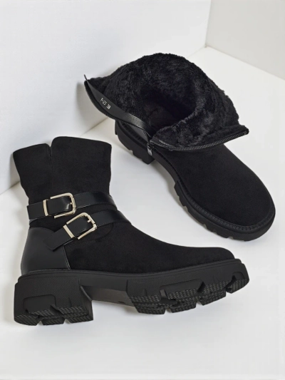 Высокие женские ботинки из эко-замши Callire