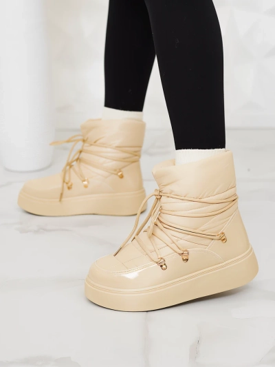 Royalfashion Женские сапоги-скороходы бежевого цвета Dabenda