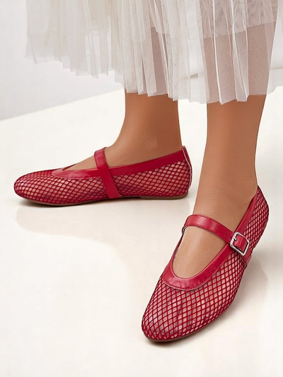 Royalfashion moteriški balerinos bateliai su išpjovomis ir dirželiu Naommi