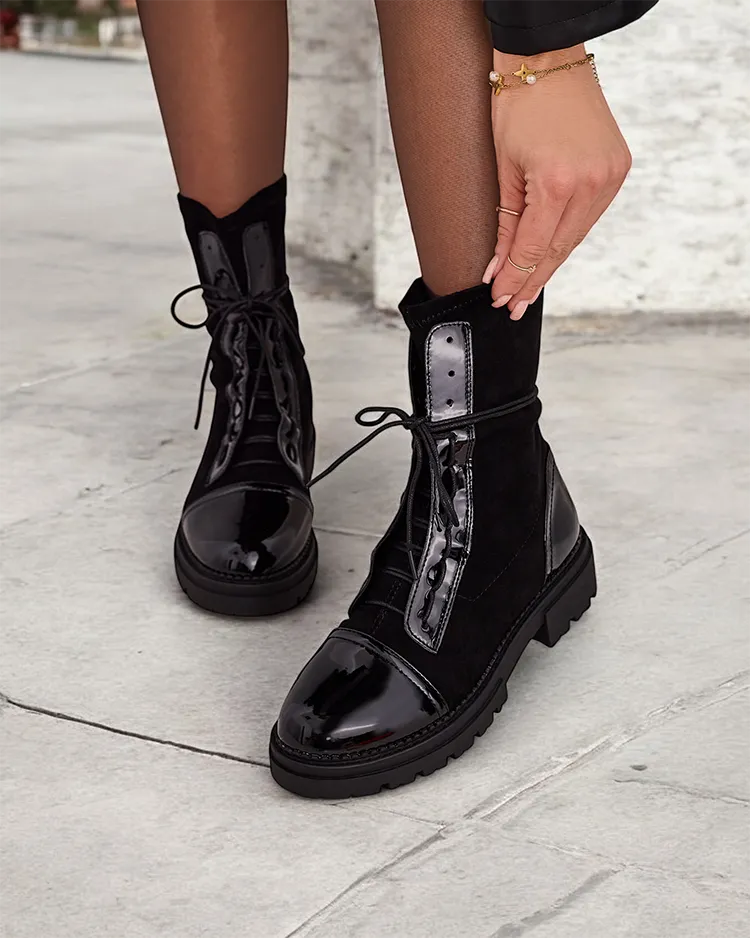 Женские ботинки на шнуровке Royalfashion Rouler