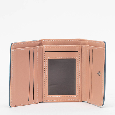 Moteriška mėlyna maža piniginė su gėlėmis - Priedai