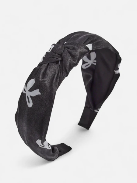 Royalfashion Opaska – satyna, plecionka i ten print, no cudo!