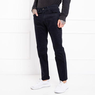 Vyriški tamsiai mėlyni džinsai - drabužiai