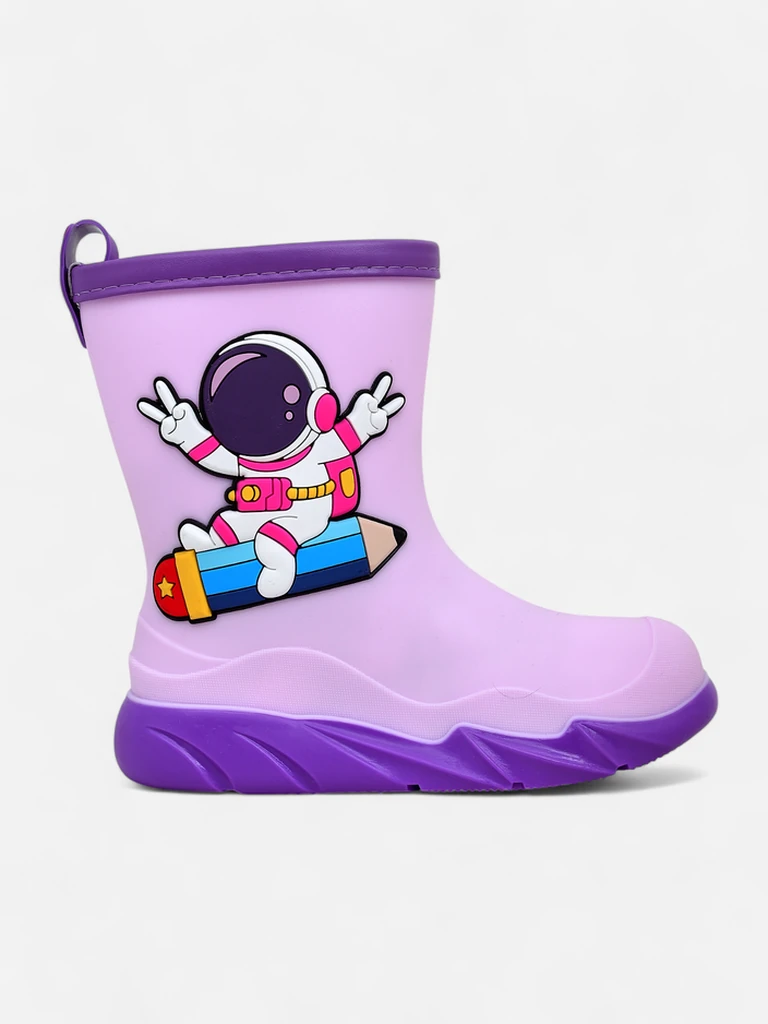 Royalfashion vaikiški guminiai lietaus batai su astronautu Kosmosu