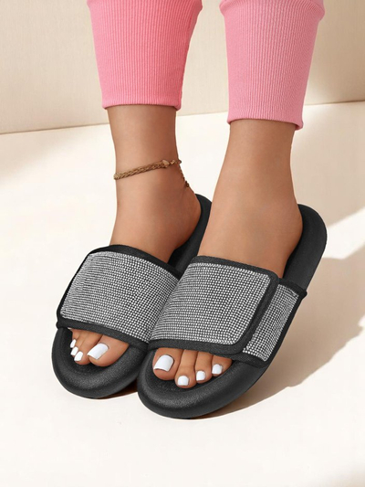 Royalfashion Женские шлепанцы на плоской подошве Sparkle Step