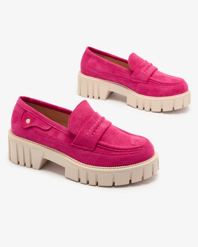 Royalfashion Мокасины из эко замши цвета фуксии для женщин Siherta