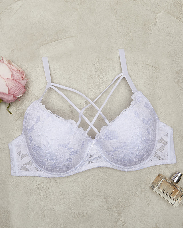 Balta moteriška liemenėlė su petnešėlėmis - Apatinis trikotažas