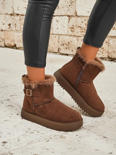 Royalfashion Krótkie buty a'la śniegowce damskie Winter Crest