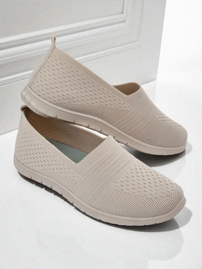 Callista Beige Women's Moccasins Made of Breathable Fabric Spring Summer
