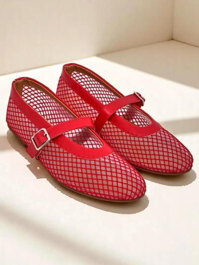 Royalfashion moteriški balerinos bateliai su išpjovomis ir dirželiu Naommi