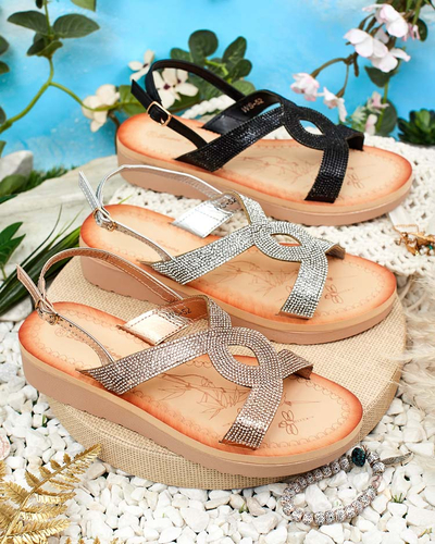 "Royalfashion" moteriški sandalai "Elova Zirconia"