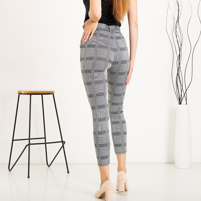 Moteriški pilkos spalvos languoti treginiai su diržu - Drabužiai