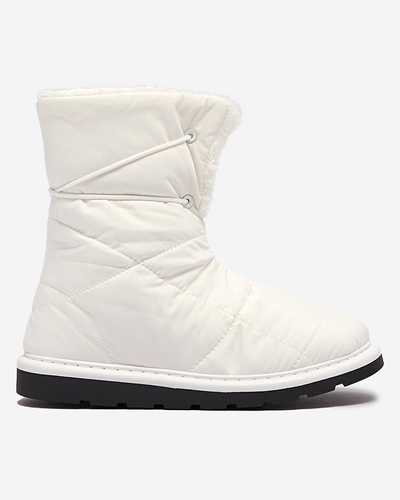 Белая женская обувь a'la сноубутсы Amirfu- Footwear