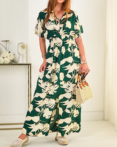 "Royalfashion" Moteriška raštuota midi suknelė