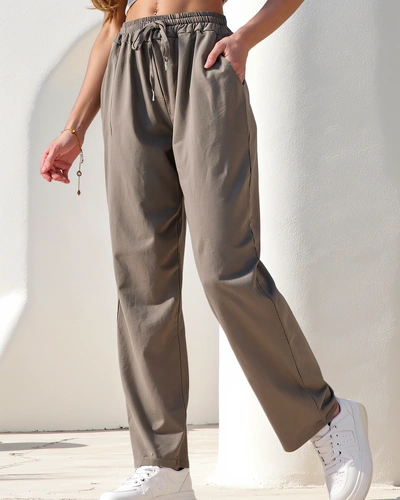 Royalfashion Хлопковые прямые женские брюки