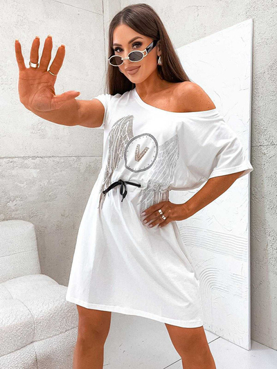 Royalfashion Moteriška mini suknelė su cirkonais