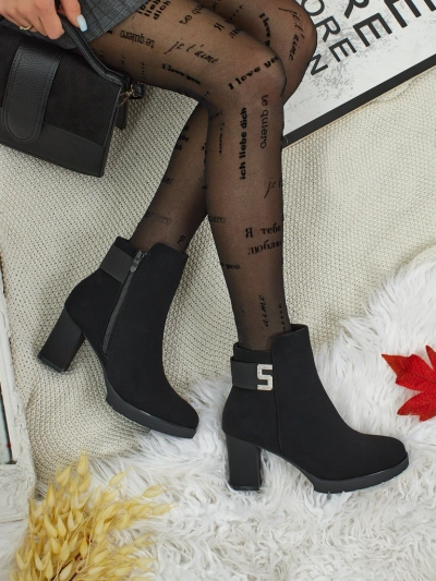 Moteriški eko odos aulinukai su storu kulnu Mireliq