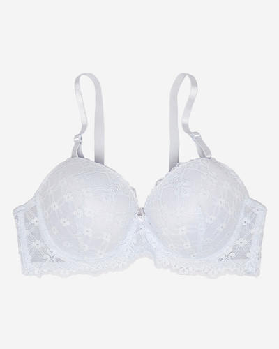 Бюстгальтер женский с белым кружевом - Нижнее белье