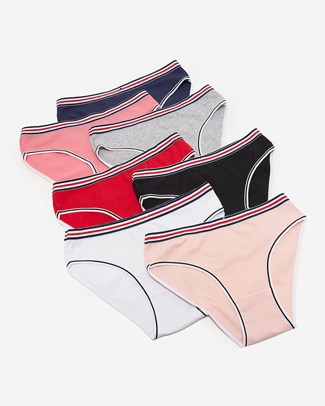 7 porų medvilninių moteriškų kelnaičių rinkinys - Apatiniai