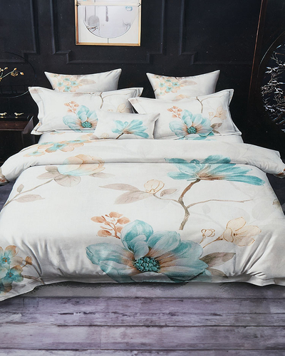 Royalfashion Цветочное постельное белье 200х220 комплект из 4-х частей