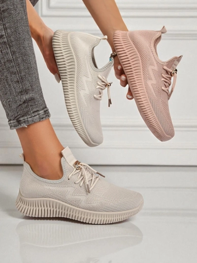 Aurelia Bianca – Royalfashion white flat-soled sneakers fo' ladies