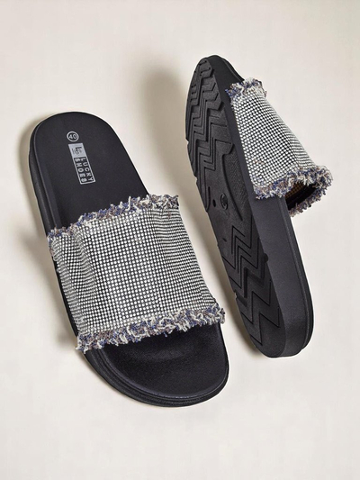 Royalfashion Женские шлепанцы на плоской подошве SparkleWalk