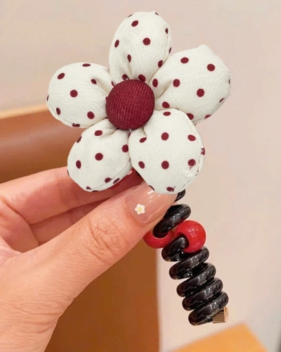 Royalfashion Резинка для волос спиральная с маленьким цветком Blossom Coil