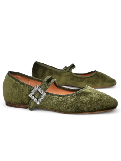 Royalfashion Женские балетки а-ля велюр с пряжкой и ремешком Enribes