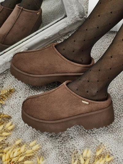Короткие женские ботинки a'la снегоходы с мехом Calindra