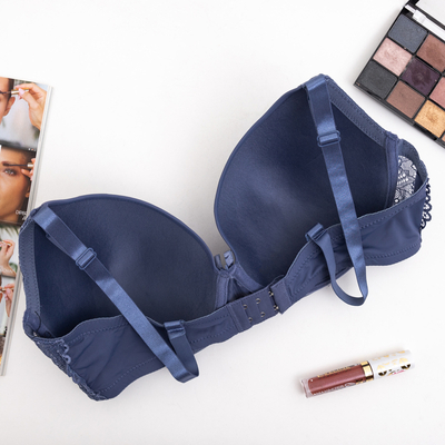 Violetinė moteriška liemenėlė su nėriniais - Apatinis trikotažas