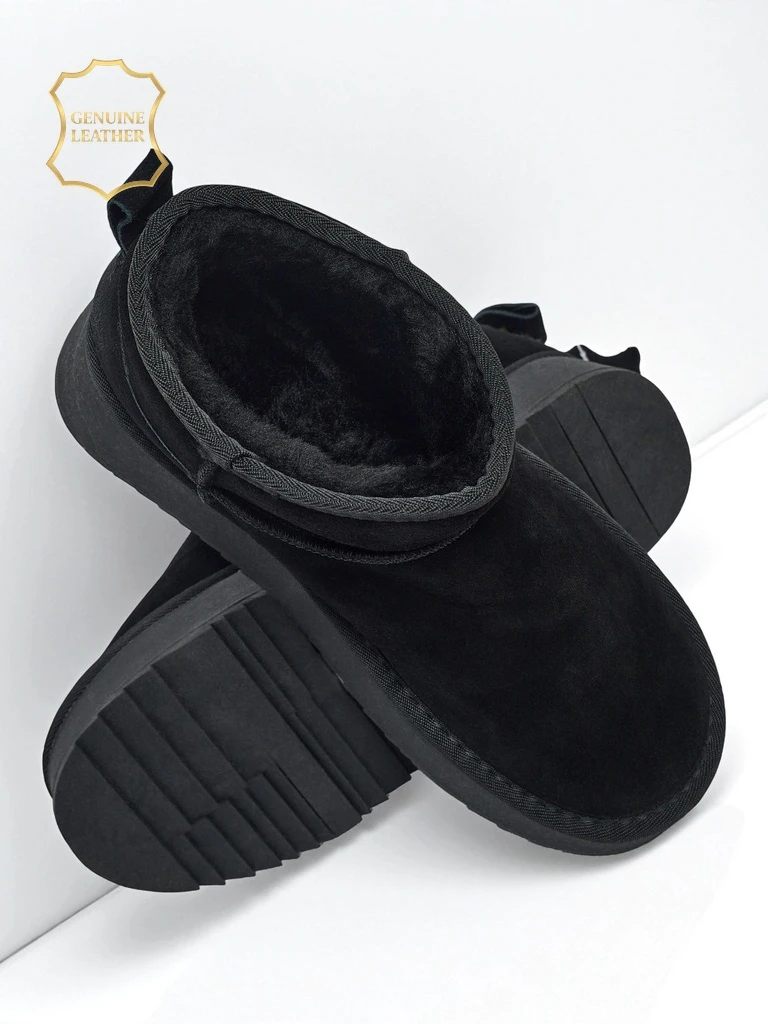 Trumpi a'la sniego batai moterims iš natūralios odos Elunara