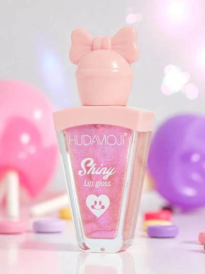 Lūpų blizgis su blizgučiais, spalva Šviesiai rožinė