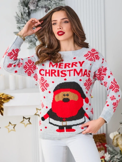 Royalfashion Женский рождественский свитер с Санта-Клаусом