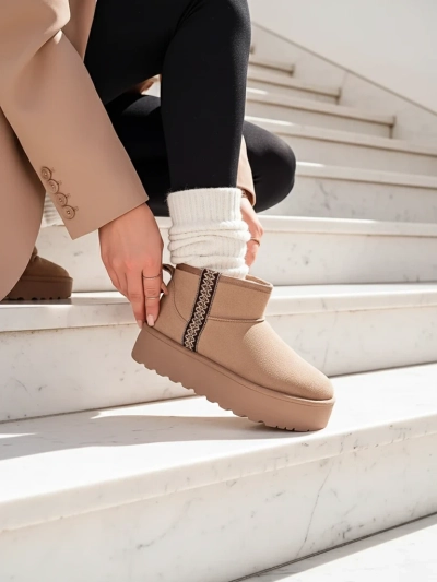 Royalfashion Moteriški trumpi batai sniego batai stilius Haluzi