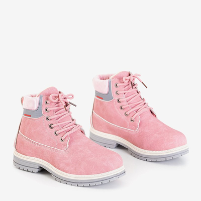 Розовые женские утепленные ботинки Triniti - Обувь