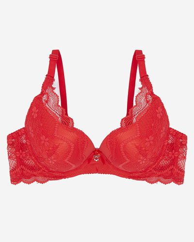Красный женский кружевной бюстгальтер - Нижнее белье