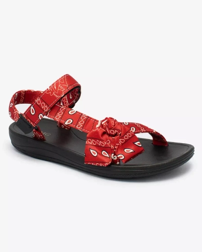 Royalfashion Raudoni moteriški sandalai su lankeliu Oyall