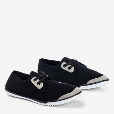 Czarne sportowe tenisówki ze wstawkami Zella - Obuwie