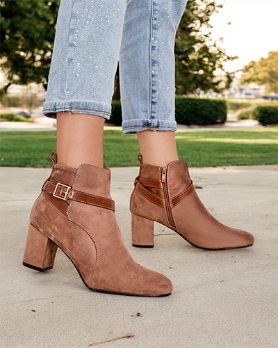 Royalfashion Moteriški storų kulno kojinių batai Eloron