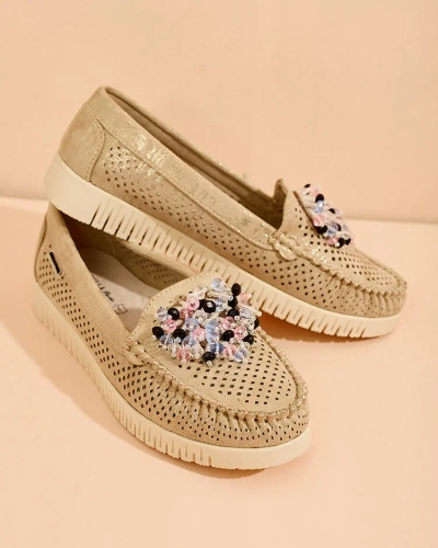 Royalfashion Женские ажурные мокасины из бисера Namis