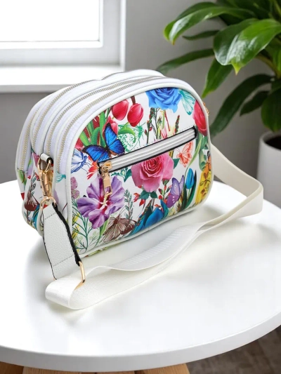 Royalfashion Цветочная овальная маленькая женская сумка из эко-кожи