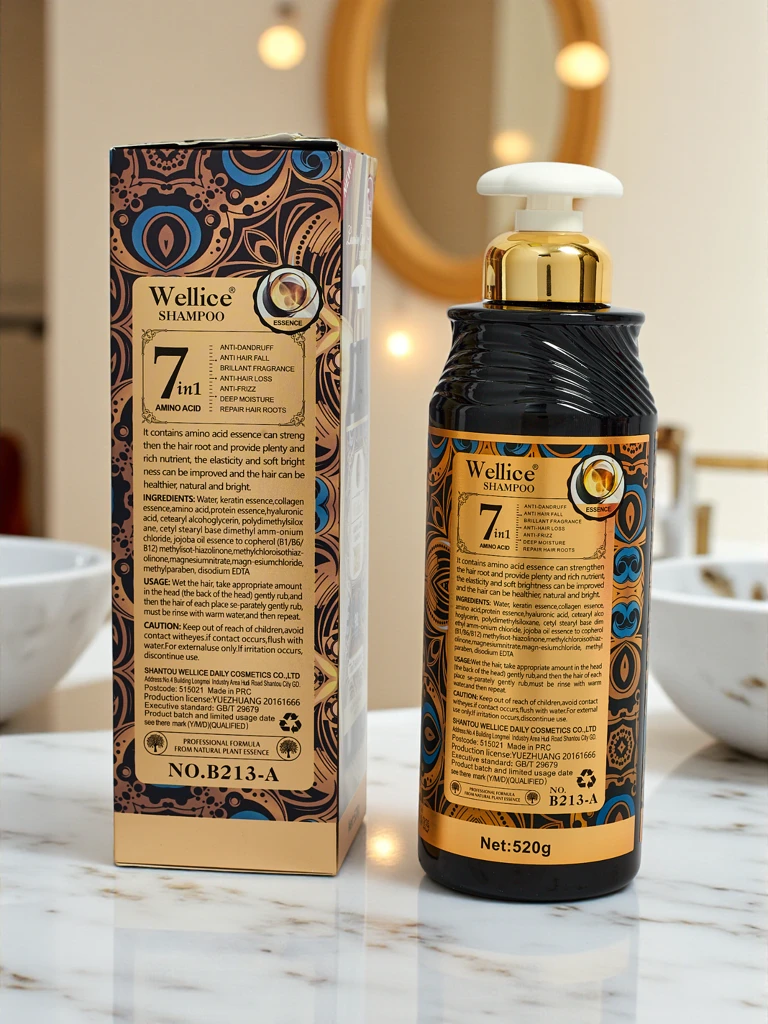 Wellice Aurelia Amino Acid Essence 7in1 Шампунь 500ml Fluffy Shine Smooth