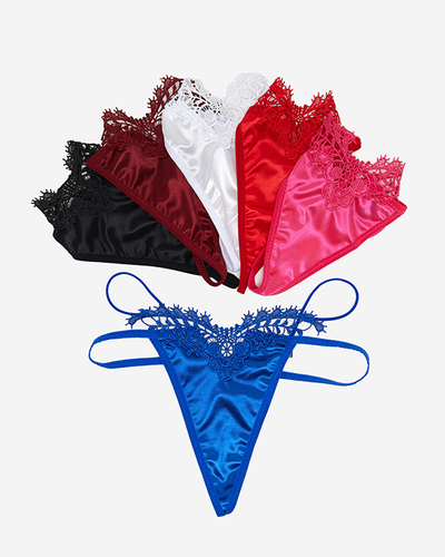Разноцветные кружевные женские стринги 6 шт./упак. - Нижнее белье
