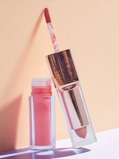 Matinis lūpų dažas lazdelės ir skystoje formoje 2-in-1 Rose Nougat