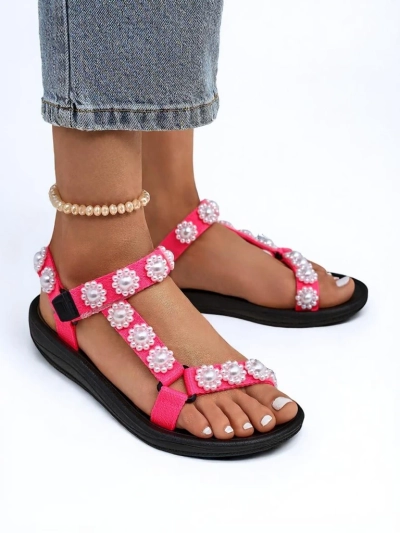Сандалии Livia Rosa – Удобные женские сандалии Royalfashion с жемчужными джетами