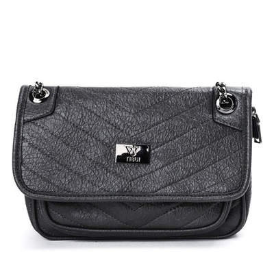 Маленькая сумка через плечо серого цвета с ремешком-цепочкой - Handbags