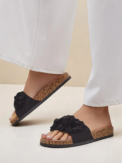 Royalfashion женские шлёпанцы с цветочными акцентами Occes
