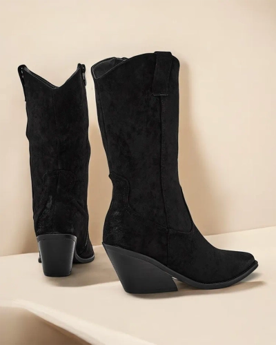 Женские ковбойские сапоги Royalfashion на каблуке Лаххи