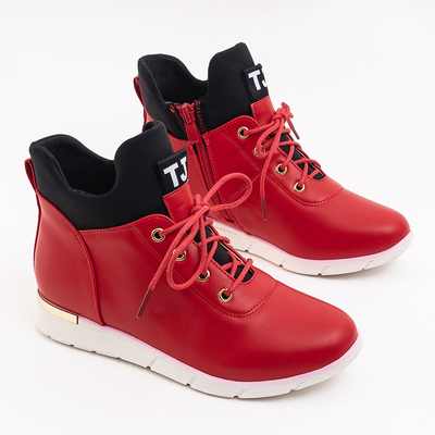 Красные ботинки для девочек Clafi